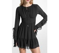 Michael Kors Ruffle Sleeve Dress Black Taille: M | Robes Mini Outlet | Femme | Le Noir