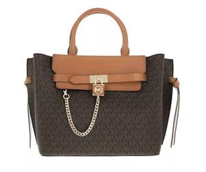 Michael Kors sac porté main Hamilton Legacy Large Logo Belted, Brown/Acorn