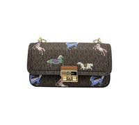 Michael Kors Sac Tribeca Sml Chain avec logos et dessins couleur marron