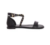 Michael Kors - Sandale Plate en Cuir Clouté Astrid - Femme - Chaussures - Noir - Taille: 38 1/2 EU