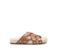 Michael Kors - Sandale Plate Marron Casual - Femme - Chaussures - Brun - Taille: 39 1/2 EU