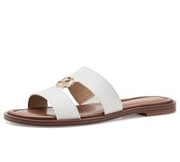 Michael Kors Sandales plates Erin pour femme, Blanc optique, 40.5 EU