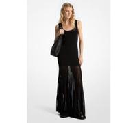Michael Kors Scoop Neck Tier Sheer Dress In Black Taille: S | Robes longues Outlet | Femme | Le Noir