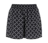 Michael Kors - Short en satin imprimé logo Empire - Femme - Shorts - Noir - Taille: 44 FR