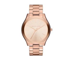 Michael Kors Slim Runway MK3197 - Mouvement Quartz - Affichage Analogique - Or Rose et Cadran Or Rose - Femme