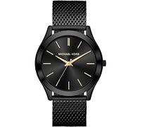 Michael Kors - Slim Runway Montre à Quartz analogique avec Bracelet en Acier Inoxydable Noir pour Homme MK8607