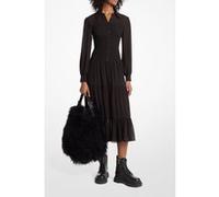 Michael Kors Smock Button Down Shirt Dress In Black Taille: XS | Robes Chemises Outlet | Femme | Le Noir