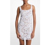 Michael Kors Square Neck Mini Dress With Lace Detail In White Taille: 34 | Robes Mini Outlet | Femme | Blanche