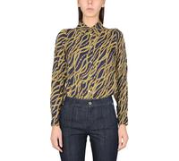 Michael Kors - Status Print Georgette Blouse - Femme - Blouses et Chemises - Multicolore - Taille: 36 FR