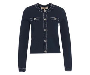 Michael Kors - Stitch Cardi - Femme - Pulls - Bleu - Taille: 36 FR