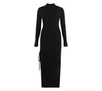 Michael Kors - Stretch Wool Ruched Dress - Femme - Robes - Noir - Taille: 42 FR