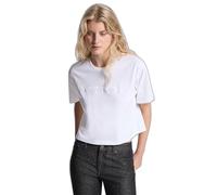 Michael Kors T-shirt surdimensionné court avec strass MK pour femme, blanc, Taille XS