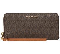 Michael Kors Portefeuille Travel Continental en toile à imprimé signature – Brun ONE Size