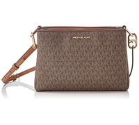 Michael Kors Trisha Sac à bandoulière triple compartiment en cuir Taille M, marron, Medium