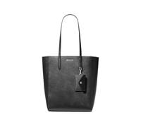 Michael Kors Vincent Grand sac fourre-tout en cuir Saffiano avec porte-cartes, noir, Large