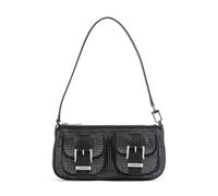 Michael Kors Zoe Small Sac porté épaule noir/argenté, femme