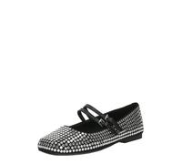 MICHAEL Michael Kors Ballerines à lanières 'MATILDA' noir / argent, Taille 39