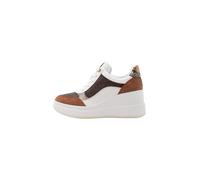 MICHAEL Michael Kors Baskets basses 'EMMY' caramel / brun foncé / or / blanc, Taille 38