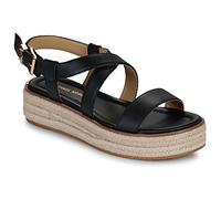 Michael Kors, Femme, Chaussures, Noir, Taille: 37 EU Lynn Leather Platform Espadrille Sandal