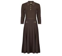Robe femmes MICHAEL Michael Kors POLO FLARE MIDI DRESS Marron EU M