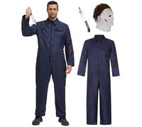 Michael Myers RA002L Masque et Kinfe pour adulte Costume d'Halloween effrayant Masque anti-horreur Accessoire de cosplay