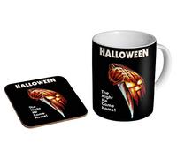 Michael Myers Tasse à café en céramique avec dessous de verre Halloween 1978