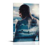 Michael Phelps Star de Natation Poster Art Toile Peinture Décorative Photos Murales Maison Décorations Modernes 30 x 45 cm