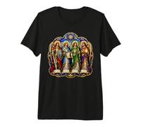 Michael Raphael Gabriel Uriel Cathédrale Angels Group Art T-Shirt Haut de Gamme