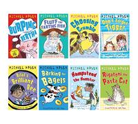Michael Rosen 8 Books Collection(Burping Bertha, Fluff the Farting Fish, Choosing Crumble, Don't Forget Tiggs!, Bilal's Brilliant Bee,Barking for Bagels,Hampstead the Hamster & Rigatoni the Pasta Cat)