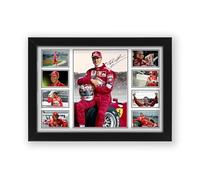 Michael Schumacher Poster dédicacé - Édition limitée - Cadeau pour les fans - Souvenirs de collection Art mural (sans cadre, A3 (30 x 40 cm)