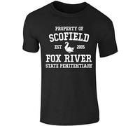 Michael Scofield Penitentiary Prison Break Men's T-Shirt Unisex Black Cotton Print Tee Shirts 3XL