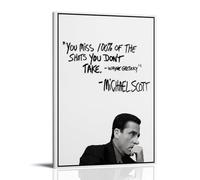 Michael Scott - Peinture murale imperméable et résistante aux taches avec inscription « You Miss 100 of The Shots You Don't Take »