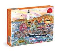 Galison 9780735374928 Michael Storrings Autumn by The Sea Jigsaw Puzzle, Multicoloured, 1000 Pieces