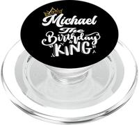 Michael The Birthday King Chemise d'anniversaire pour Homme garçon et Adolescent PopSockets PopGrip pour MagSafe