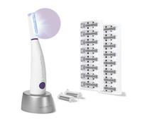 Michael Todd Beauté - Sonicsmooth Pro+ Dermaplaning System - avec lumière LED - Exoliation du visage 2 en 1 pour femme et épilateur Peach Fuzz - 16 conseils de sécurité et 2 embouts de