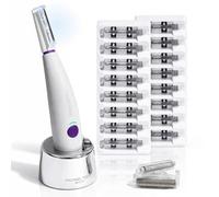 Michael Todd Beauty Sonicsmooth Pro+ Dermaplane Rasoir pour femme Visage + Sourcils Système Dermaplaning avec lumière LED Peach Fuzz Remover -16 lames Dermaplaning et 2 pointes Microsmooth