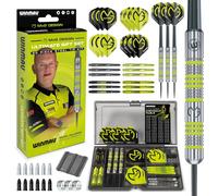 Michael van Gerwen MvG Coffret cadeau de 50 fléchettes avec 4 jeux de tiges, 4 jeux d'ailettes et accessoires