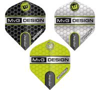 Michael Van Gerwen MvG Lot de 3 jeux de fléchettes (9 ailettes au total)