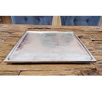 MichaelNoll Assiette décorative en aluminium argenté XL 35 x 35 x 2 cm (35 x 35 x 2 cm)