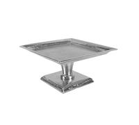 MichaelNoll Assiette décorative - Grand plateau de service en métal et aluminium - Argenté - Décoration de luxe - Décoration de table de mariage - Décoration pour salon, salle à manger ou cuisine - 30