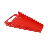 MichaelPro MP014032 Support de clé à molette 12 pièces avec poignée de transport, organiseur de clés, porte-clés, porte-outils, porte-outils, rangement d'outils, rouge, non magnétique