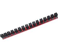 MichaelPro Rail de rangement magnétique pour tournevis, organisateur de clé, bande de rangement magnétique à 16 clips, support d'outils à main en aluminium, tiroir de coffre à outils, organisateur et