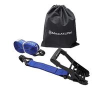 MichaelPro Sangle d'arrimage à cliquet de 5,1 cm x 8,1 m avec loquets de sécurité en J, résistance à la rupture de 4,5 kg, pour déménagement de cargaison, appareils ménagers, équipement de pelouse,