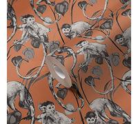 Michalsky Living Papier peint intissé « Change is good » 379824 Mad Monkeys » - Orange/gris/noir mat finement structuré