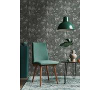 Livingwalls MICHALSKY Papier peint intissé Motif floral de qualité supérieure avec animaux 399821 Gris et noir