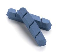Miche Carbon Wheel Inserts de Plaquettes de Frein Mixte, Bleu, Shimano (2 Pairs)