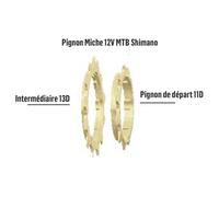 Miche Xm 12-11s Pinion Doré 11t