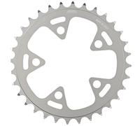 Miche Plateau de route Supertype 32 dents 74 mm BCD 5 bras Triple Alu 9-10V Argent