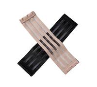 Michear Lot de 5 rallonges élastiques pour soutien-gorge - Grande taille - Doux et confortable - Respirant - 3 crochets - Pour femme - Extensions de soutien-gorge - Clips - Sans bretelles, beige
