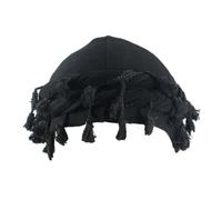 Michear Turban pour homme Durag Raw Edge Bandana Chapeau Hip Hop personnalisé pour homme Écharpe extensible Doublure en satin soyeux Halo Turban Bretelles torsadées Bandeau de transpiration, Noir ,